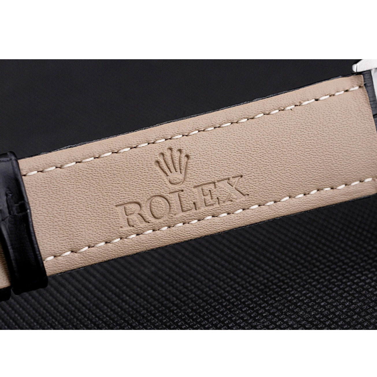 Aaa replica watch Dial Case Datejust Rolex Stainless Swiss Black Steel Strap Leather White 0723